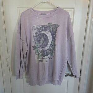 NWOT Mighty Fine Lilac Lavender Moon Tarot Sweatshirt Crewneck